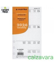 Cangini Ricambio Organizer 2026 Agenda Settimanale ad Anelli - Medio cm 9,5x17