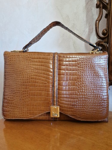Borsa vintage coccodrillo anni