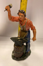 STATUINA PRESEPE FABBRO IN PASTA CHIALU’ CONFALONIERI ANNI 1940 circa