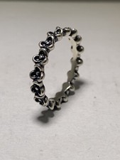 Anello Pandora Misura 13 Fedina Fiori Argento Originale 16,8mm Di Diametro