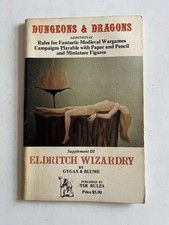 Dungeons and Dragons Eldritch Wizardry Supplemento III TSR 1976