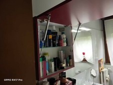 Vendo mobile bagno rosso scuro 145x50x51 con specchio 95x70 + rubinetteria 