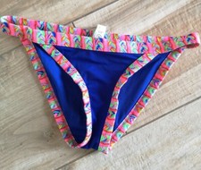 Costume mare bikini donna mutande slip brasiliana costume Blu elettrico e fuxia 
