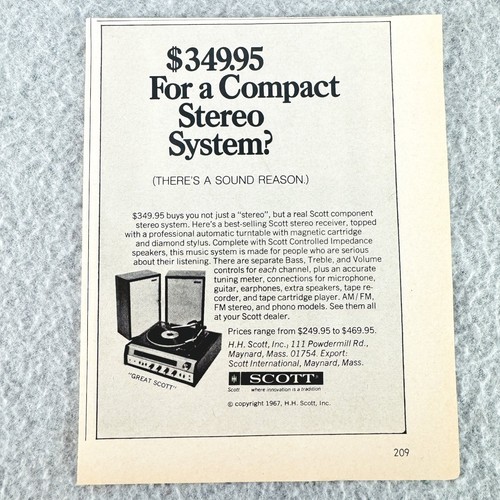 Scott compact stereo system - scott,