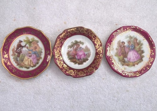 Three limoges plates - limoges,