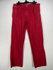 Pantalone Avirex vintage uomo 34x30 rosso leggero estivo festa dritto regular