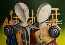 Quadro olio tela - , su