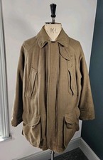 Beretta Tweed Lana Tiro Cappotto Uomo UK 40 Caccia Trapuntato EU 50 Giacca Verde