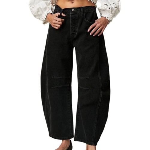 Jeans donna gamba larga - , vita