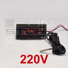 Termometro 220V da pannello -40 a 110°C con sonda temperatura NTC - ART. HF04