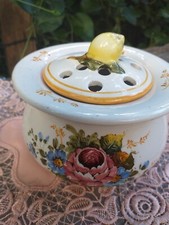 Ceramica dipinta di Bassano recipiente con coperchio vari usi