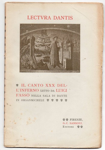 Lectura dantis canto - lectura, dell'