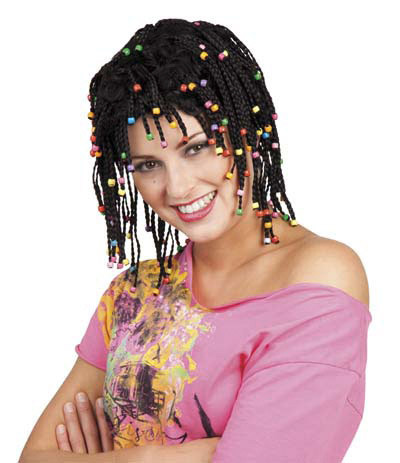 Parrucca donna rasta - donna, nera
