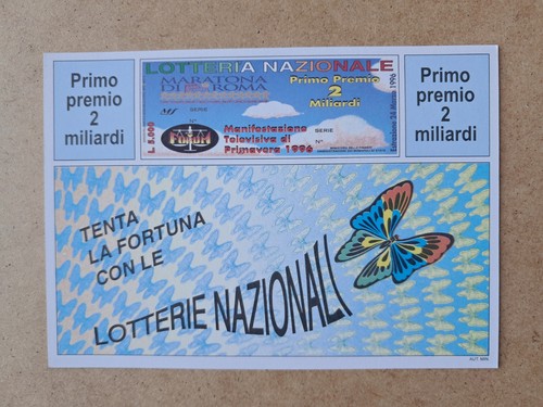 Cartolina lotteria Maratona di