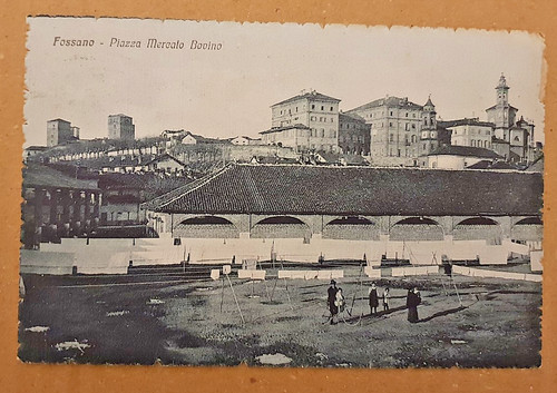 Cartolina fossano cuneo piazza - cartolina,