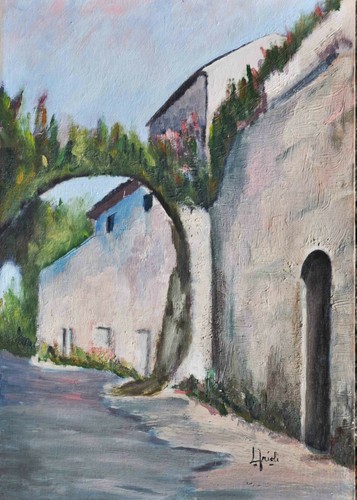 Scorcio campagna dipinto - di,