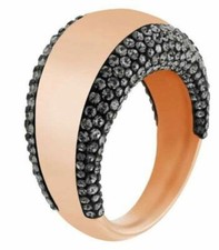 Anello Swarovski ciottoli oro
