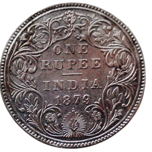 Una rupia 1879 india - 1879.,