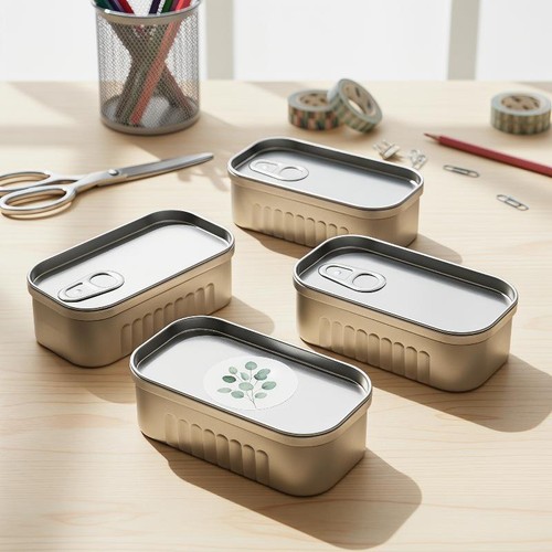 Sardine can shaped tin box - shaped,