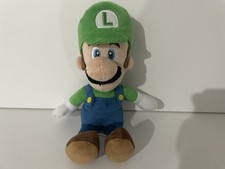 NUOVO SUPER MARIO BROS WII - PELUCHE 8 POLLICI LUIGI SANEI 2011 NINTENDO RARO