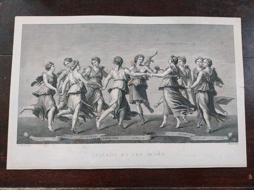 Gravure ancienne apollon - gravure,
