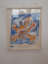 Dipinto Olio Su Carta Di Mario