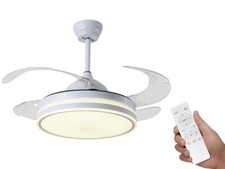 x Ventilatore Soffitto   Lampada LED 40W 6 Velocità Pale Richiudibili F20014-LP