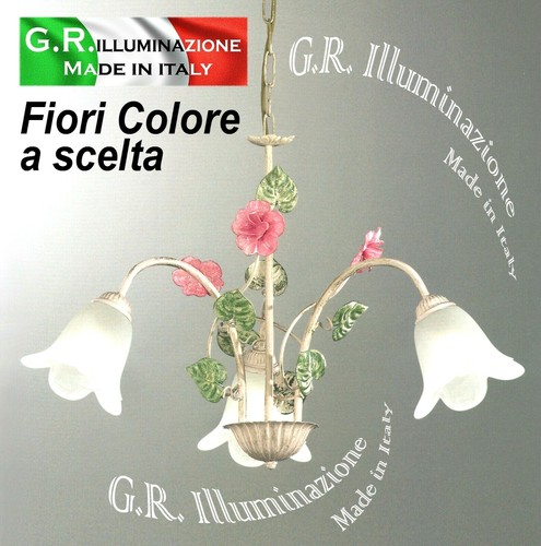 Lampadario ferro battuto 3 - lampadario, in