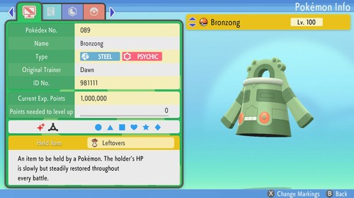 Shiny bronzong 6ivs pokemon - 6ivs,