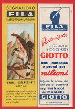SEGNALIBRO FILA SERIE ANIMALI INTERESSANTI ARPIA RETRO GIOTTO BLU
