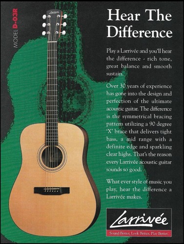 Pubblicità chitarra acustica