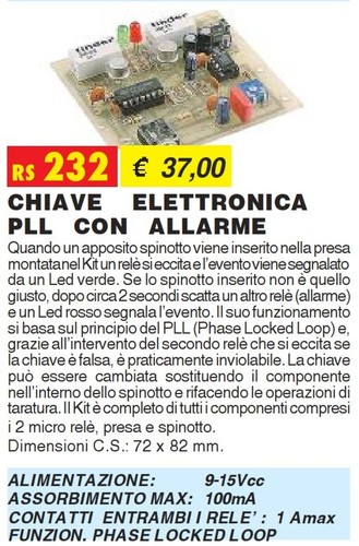 Rs232 chiave elettronica pll - elettronica,