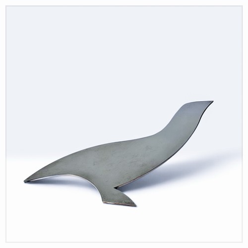 Scultura metallo argentato - scultura,