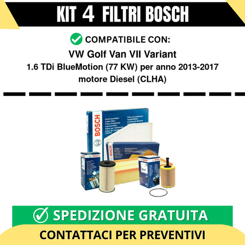 Kit bosch filtri - 4, tagliando