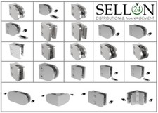 Supporto IN Vetro Acciaio Inox Morsetto di Ringhiere Glasplattenhalter Massiccio