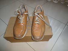SCARPE DONNA PELLE MODELLO HOGAN NUMERO 38 COLORE CAMMELLO BEIGE MARRONE CHIARO
