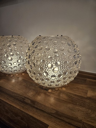 Pair 1960 clear plastic - pair, 1960's