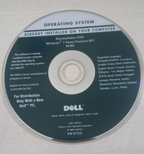 DELL Reinstallation DVD Microsoft Windows 7 Home Premium SP1 64Bit computer PC