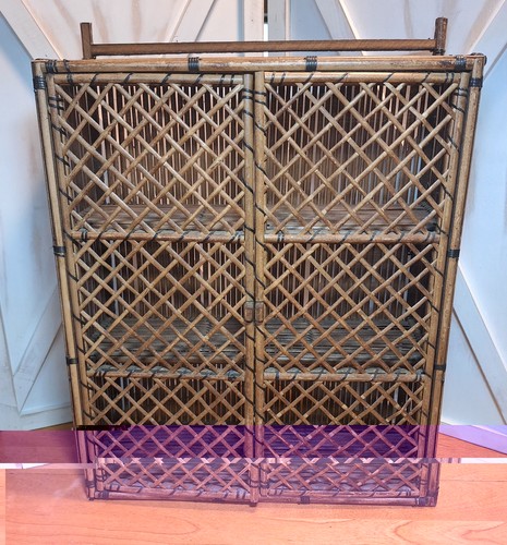 Scaffale vintage rattan/vimini