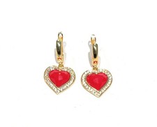 Orecchini cerchietto cuore - cerchietto,