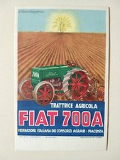 MAUZAN Cartolina pubblicitaria FIAT 700 A TRATTRICE AGRICOLA