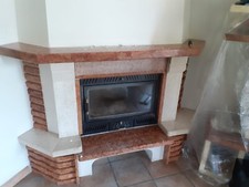 Rivestimento in marmo per camino angolare