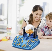 BINGO TOMBOLA NATALE GABBIA GIREVOLE GIOCO DA TAVOLO DI SOCIETÀ 48 CARTELLE