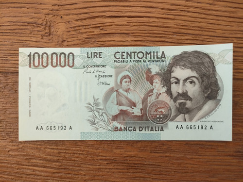100 000 lire caravaggio - caravaggio,