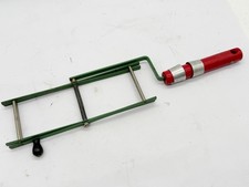 VINTAGE MANOVELLA VERDE ROSSO LANA AVVOLGITORE FILATO PALLAMAKER STRUMENTO PER MAGLIERIA