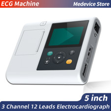 Macchina ECG schermo a colori 3 canali 12 cavi 5 pollici con software PC