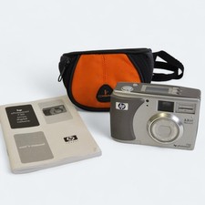 HP PhotoSmart 735 3,2 megapixel fotocamera digitale con custodia, argento **FUNZIONANTE**