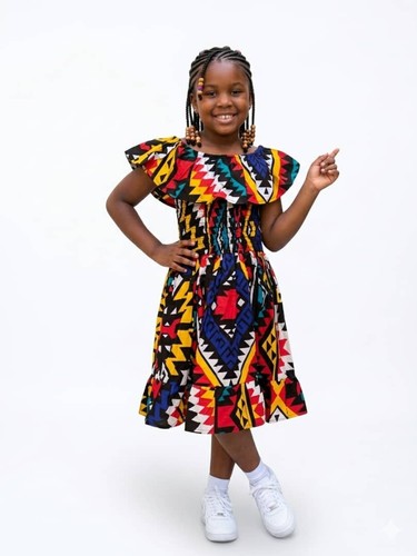 Abito smock stampa africana