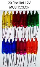 Ricambi Piselli Pisellini 12V 20 pezzi MULTICOLOR lampade sostitutive Natale