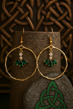 Orecchini handmade con zirconi e acciaio inossidabile anallergico 